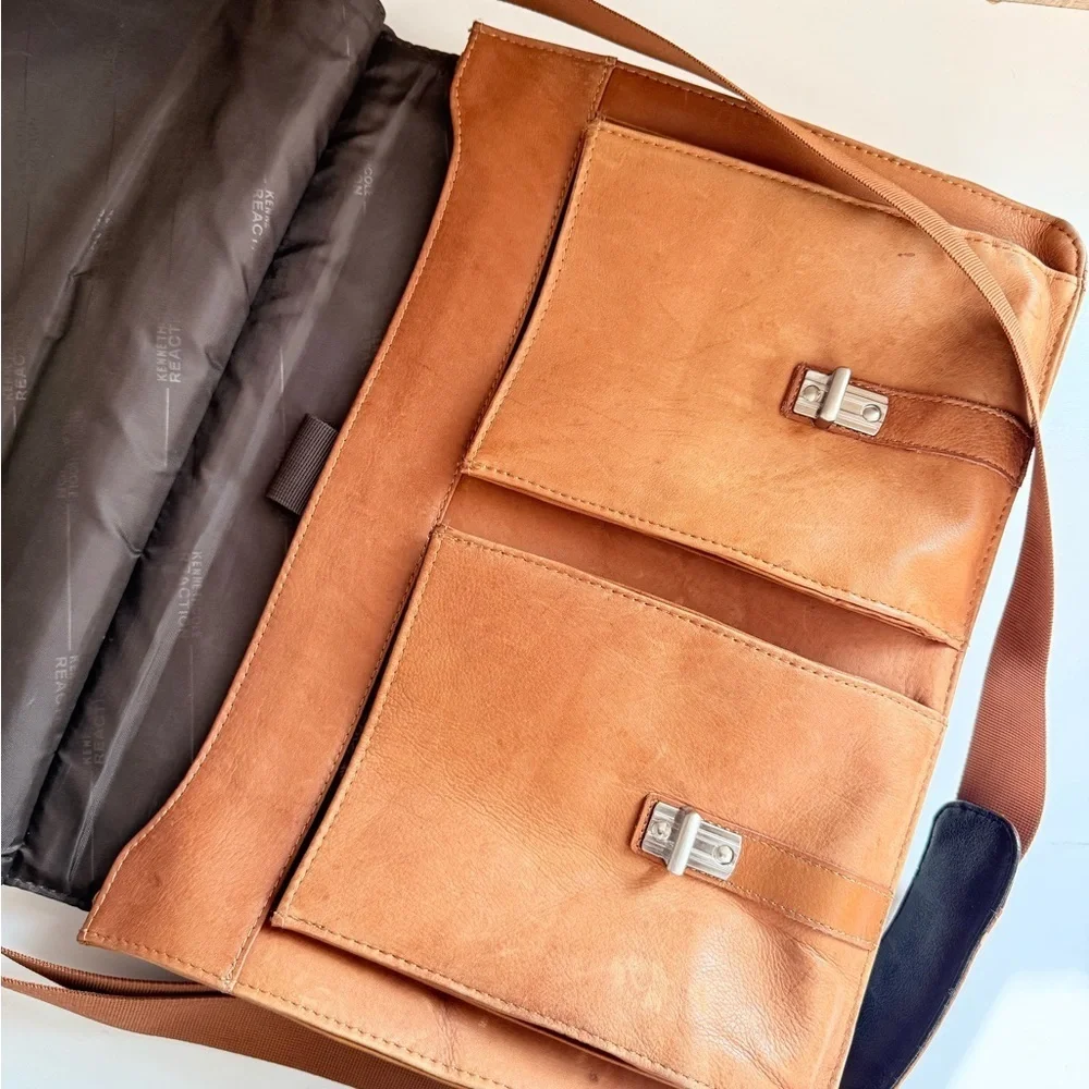 Kenneth Cole Reaction Mind Your Own Business Colombian Leather Laptop Bag